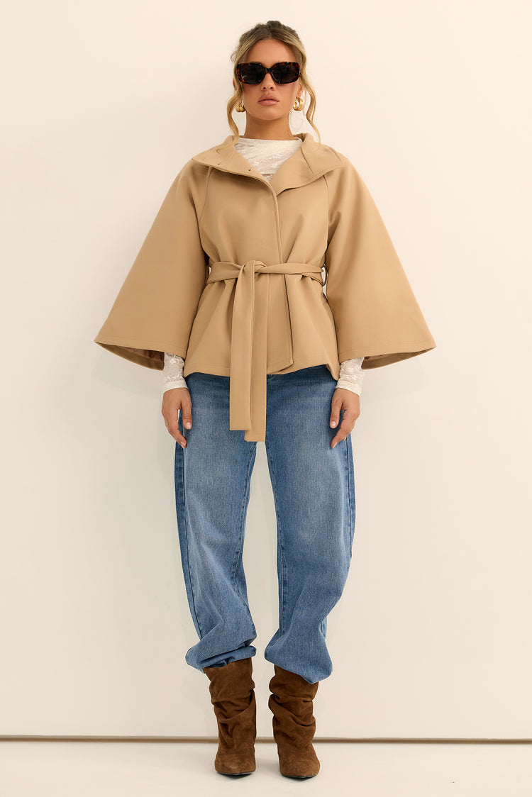 Elysian Wrap Jacket - Camel