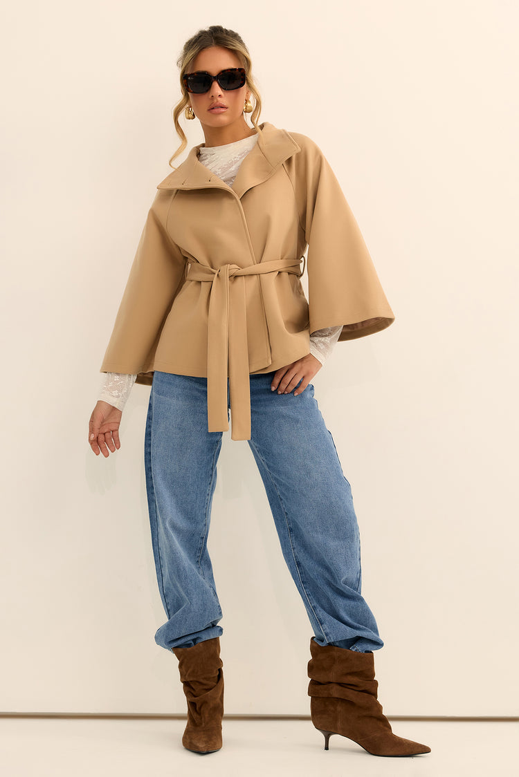 Elysian Wrap Jacket - Camel