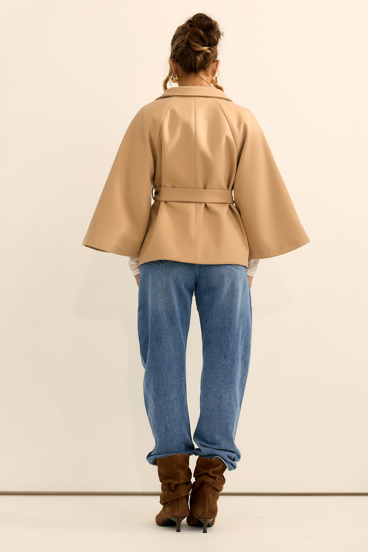 Elysian Wrap Jacket - Camel