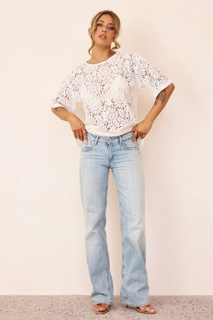 Elodie Lace Top - White