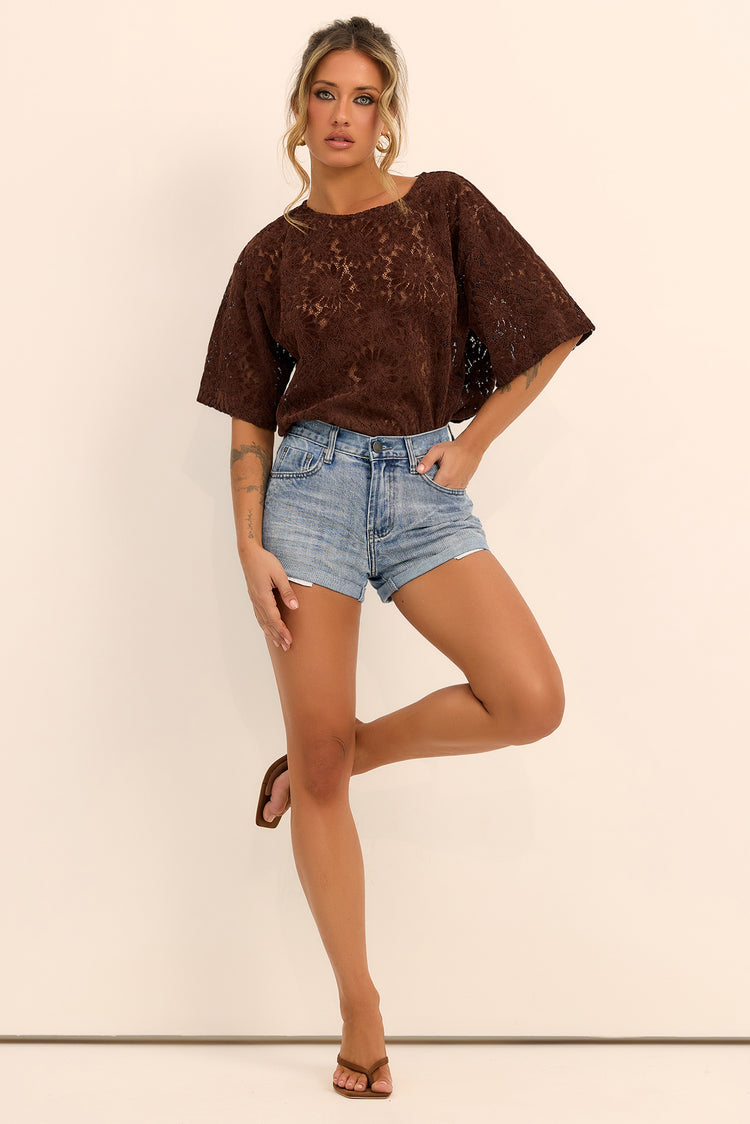 Arden Denim Shorts - Washed Blue