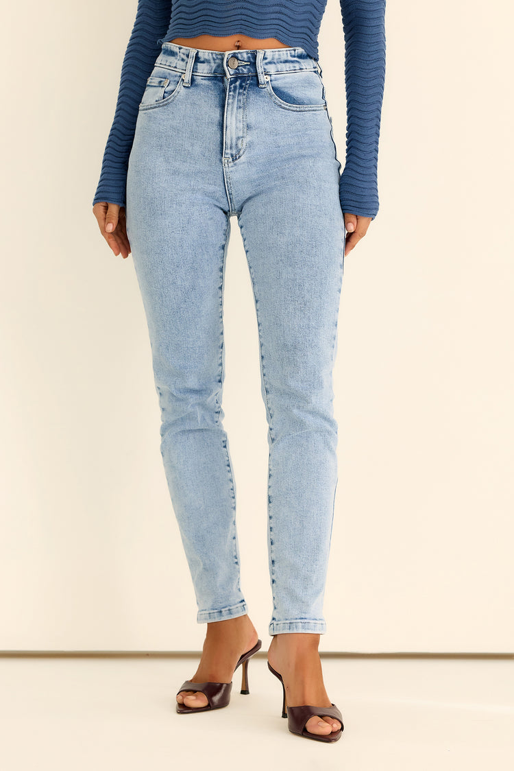 All Day Skyline Denim Jeans - Washed Blue