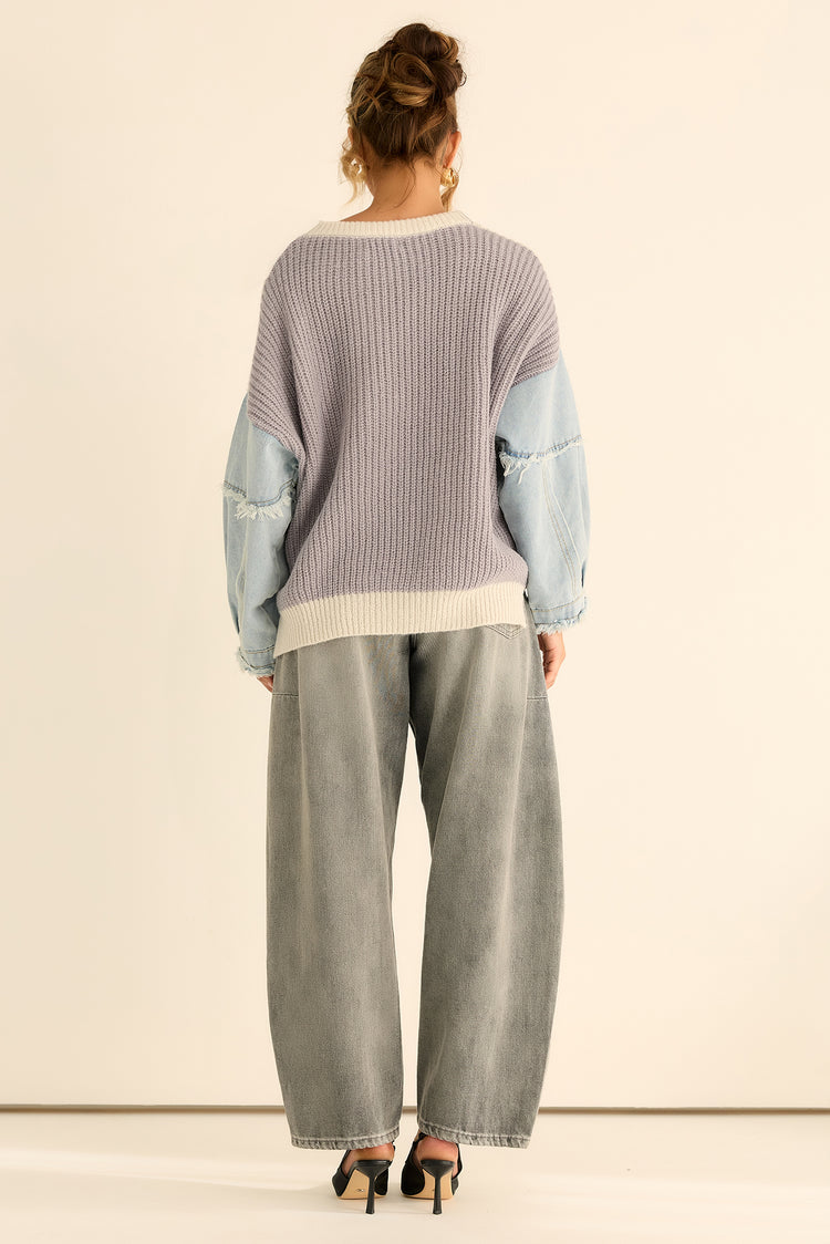 Silverwood Knit Sweater - Grey Blue