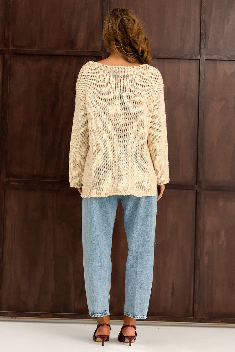Driftwood Knit Sweater - Beige