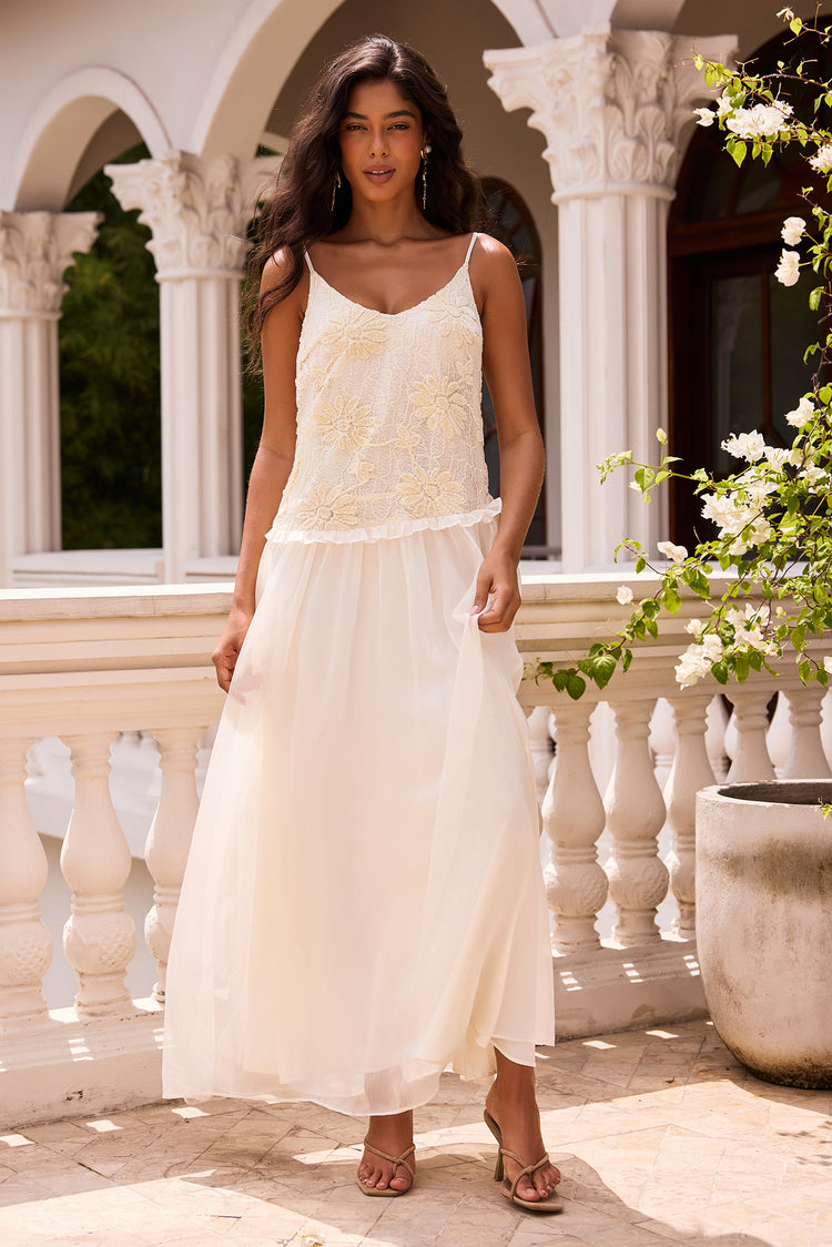 Florentina Lace Maxi Dress - Cream