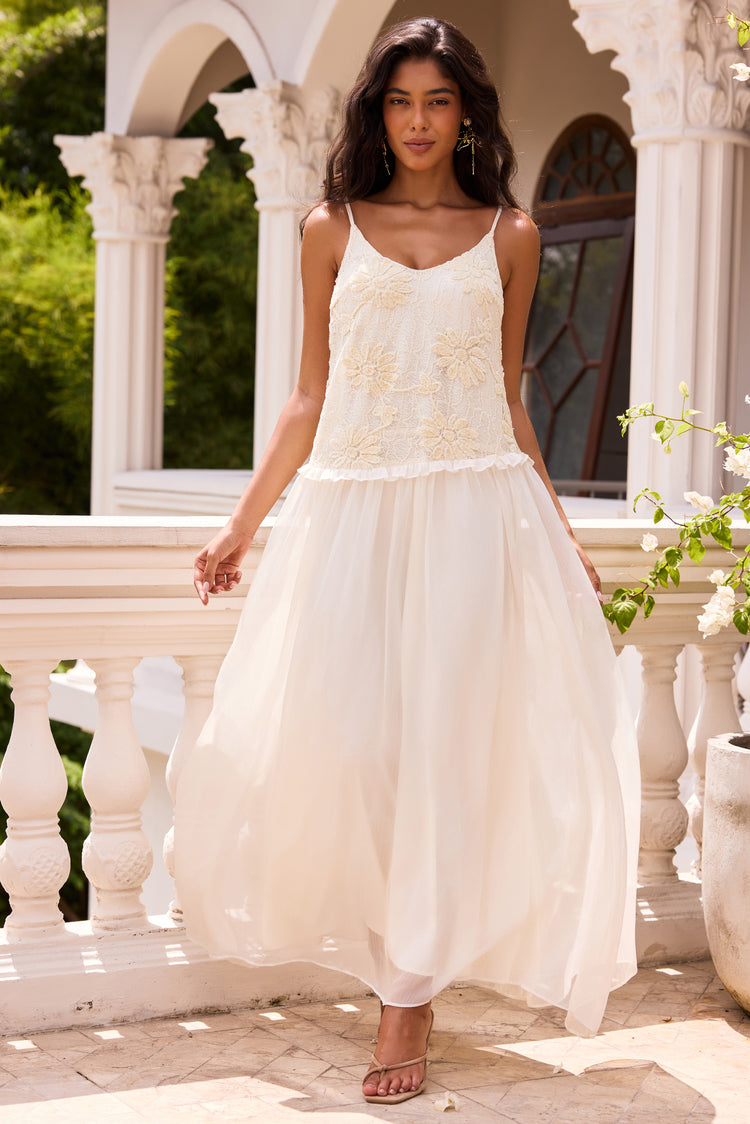 Florentina Lace Maxi Dress - Cream