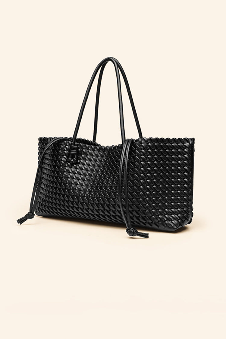 Noir Weave Tote Bag - Black