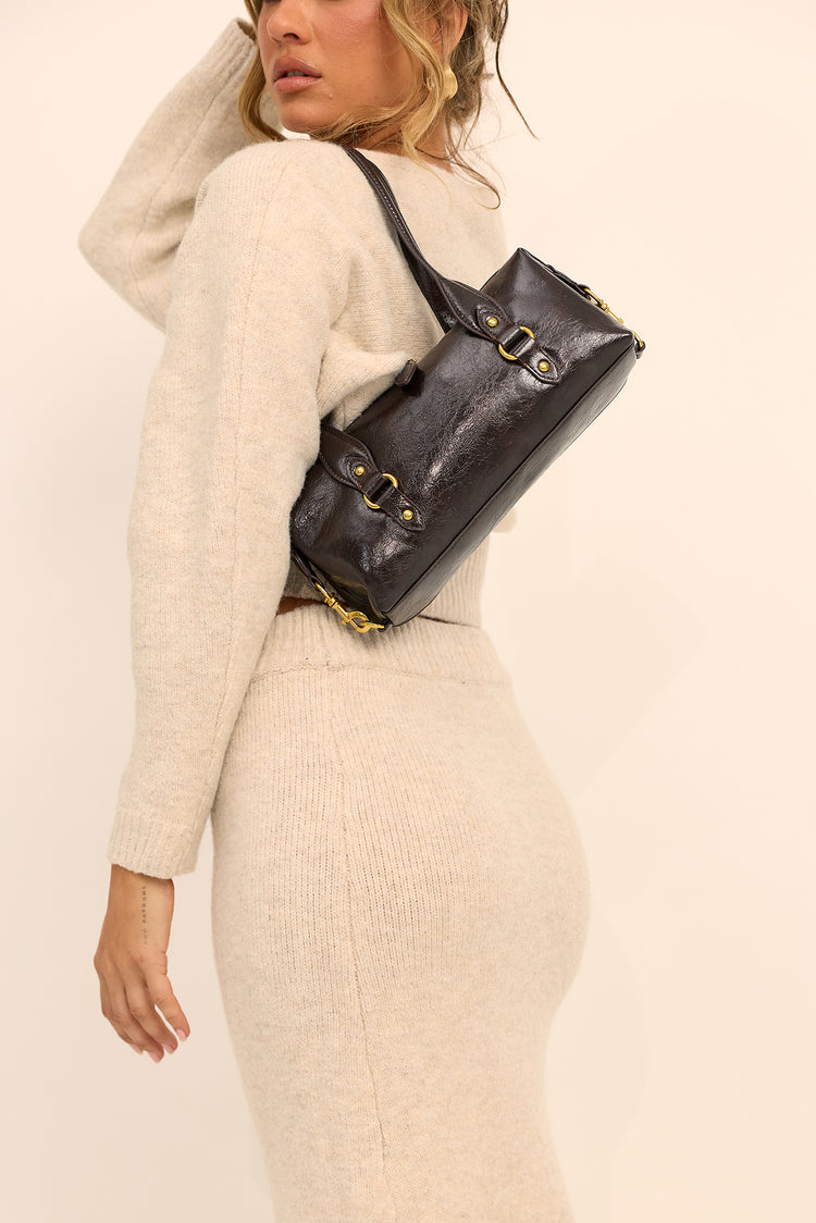 Marlowe Carryall Vegan Leather Bag - Chocolate