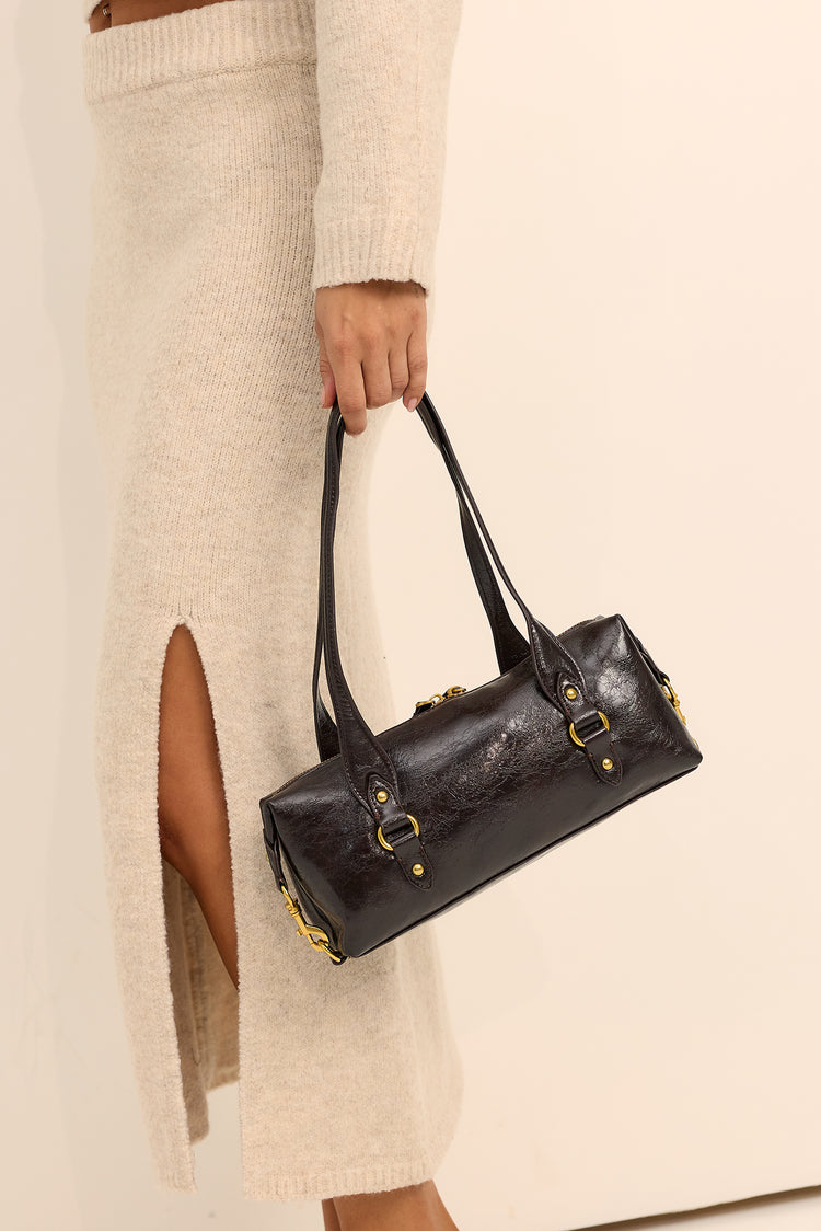 Marlowe Carryall Vegan Leather Bag - Chocolate