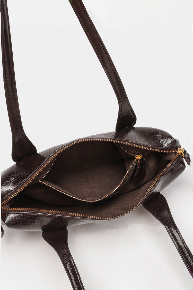 Marlowe Carryall Vegan Leather Bag - Chocolate