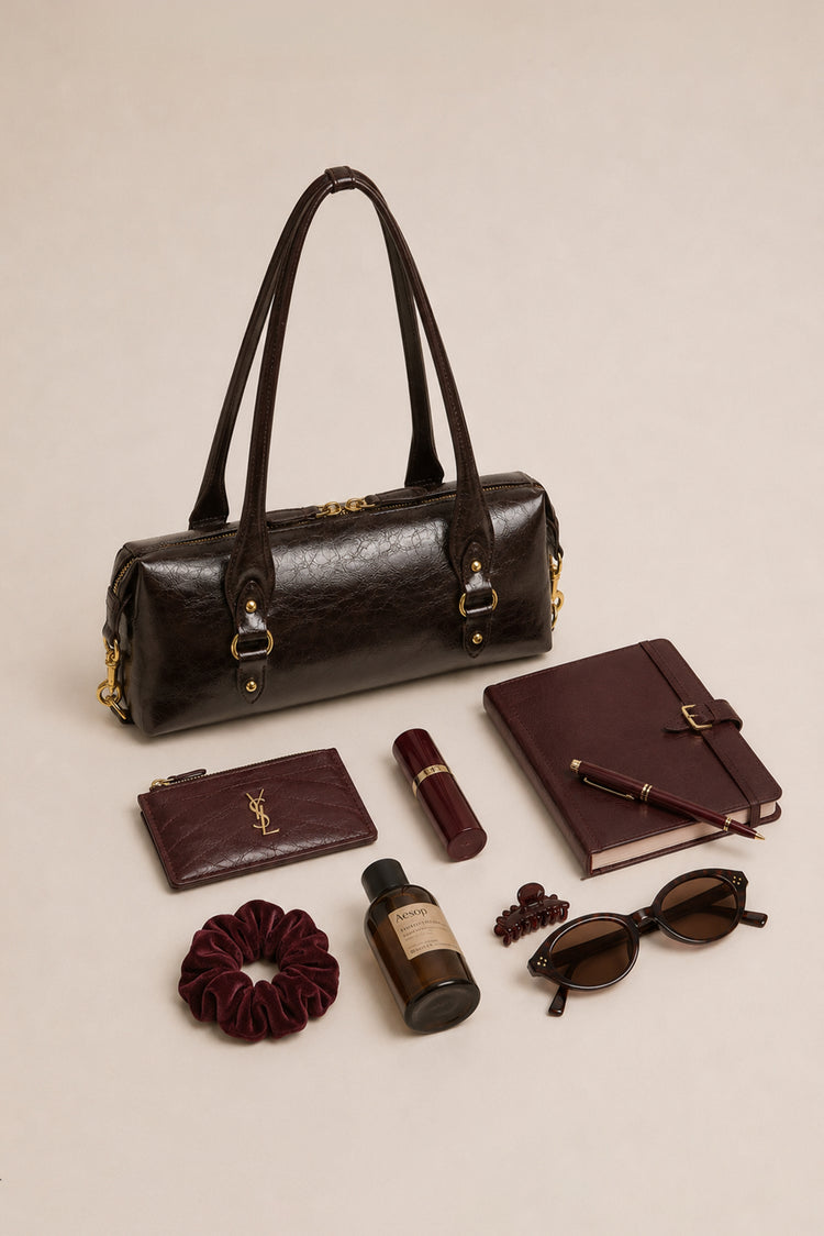 Marlowe Carryall Vegan Leather Bag - Chocolate