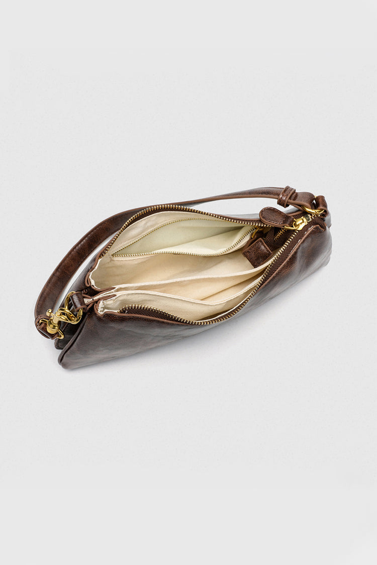 Chestnut Muse Vegan Leather Bag - Brown