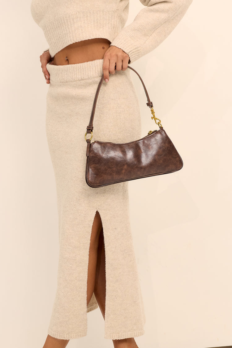 Chestnut Muse Vegan Leather Bag - Brown