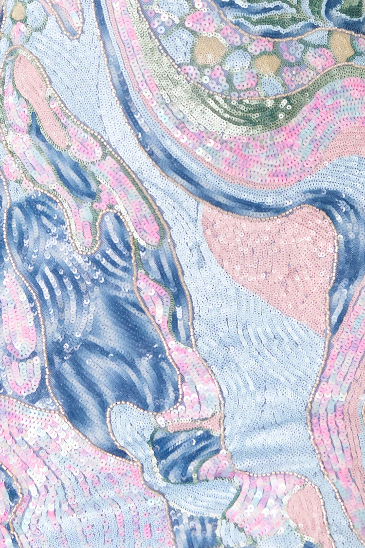 Dolce Mirage Sequin Mini Dress - Blue Multi
