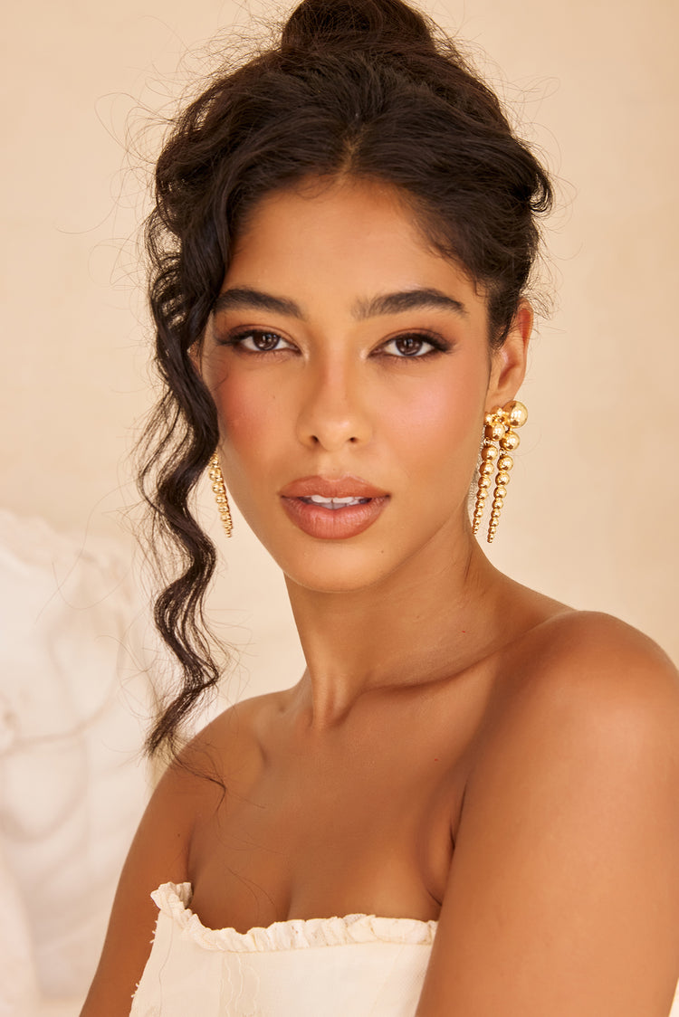 Golden Cascade Earrings - Gold