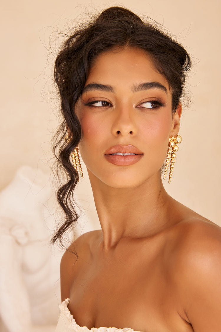 Golden Cascade Earrings - Gold