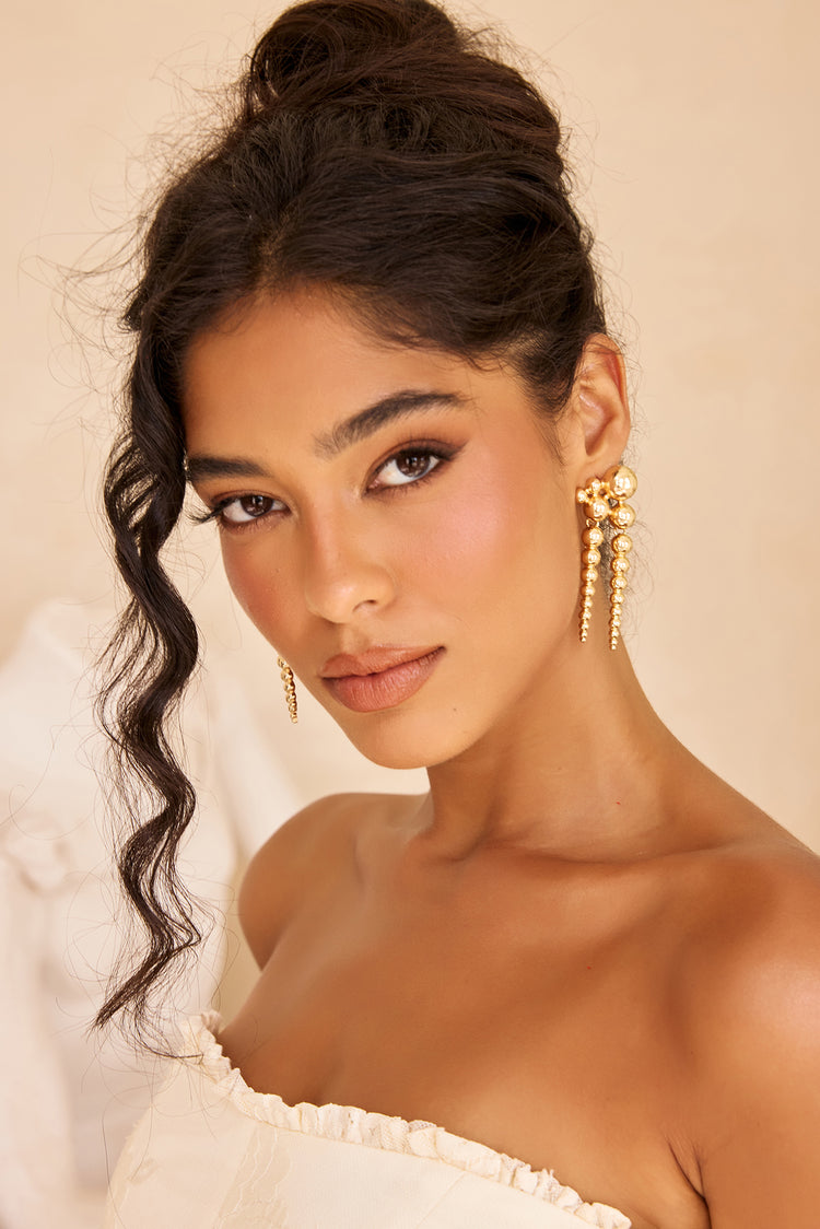 Golden Cascade Earrings - Gold