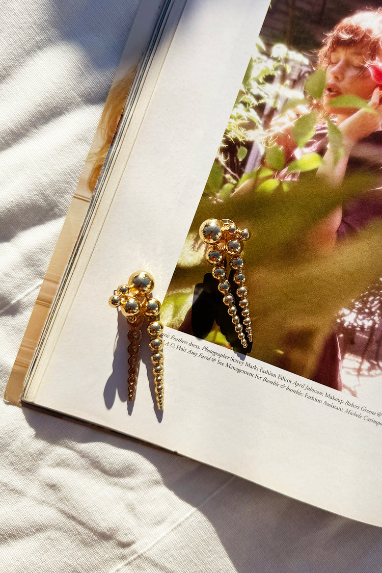 Golden Cascade Earrings - Gold