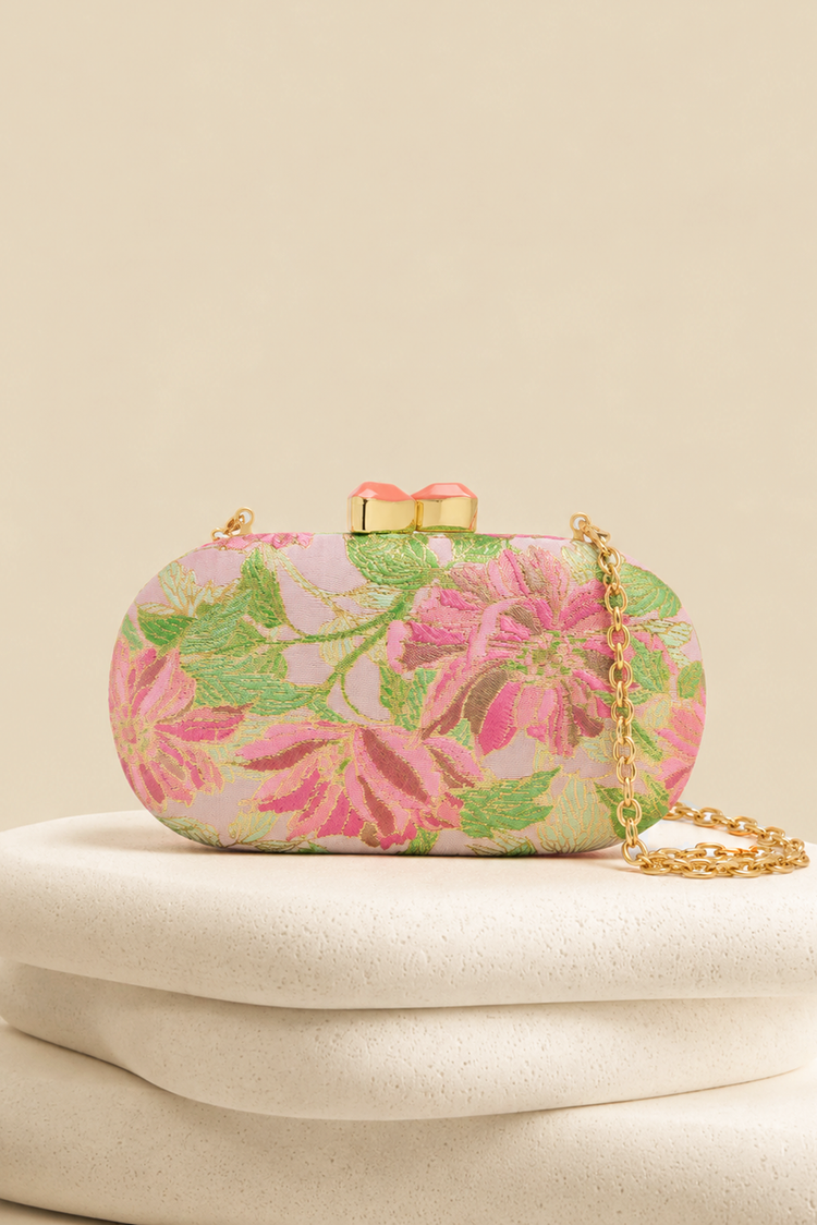 La Primavera Clutch Bag - Lime Pink
