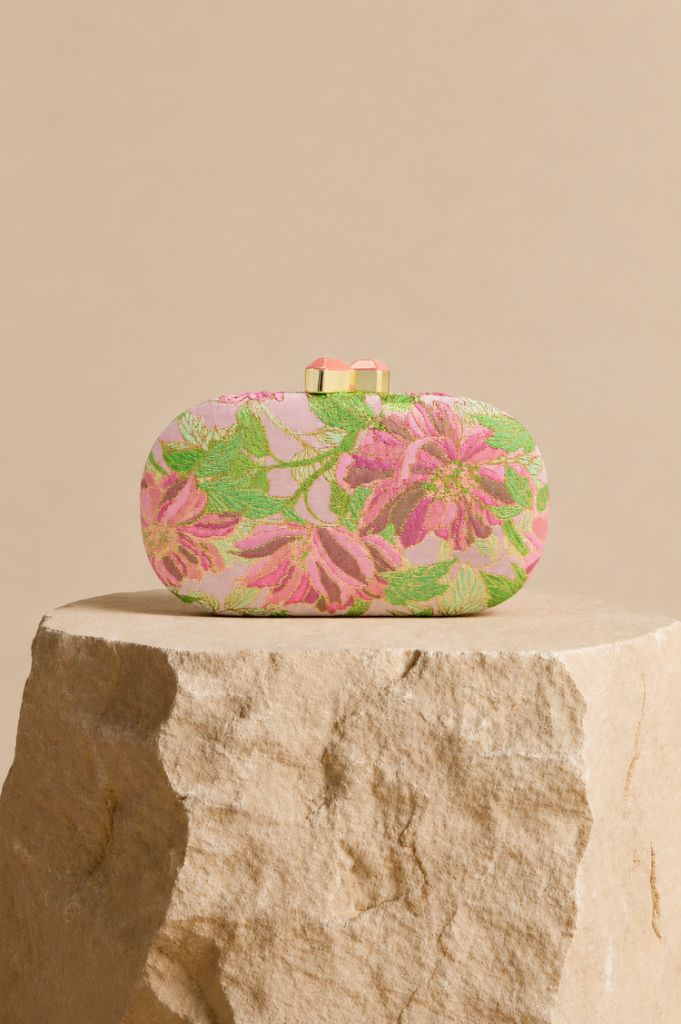 La Primavera Clutch Bag - Lime Pink