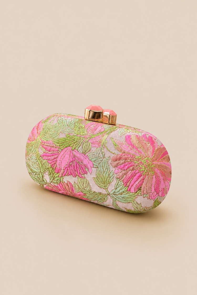 La Primavera Clutch Bag - Lime Pink