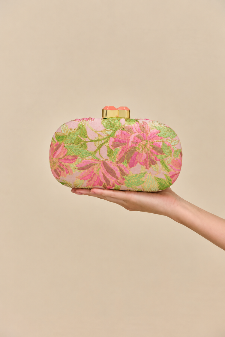 La Primavera Clutch Bag - Lime Pink