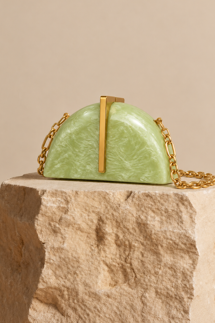 Verde Muse Clutch Bag - Green