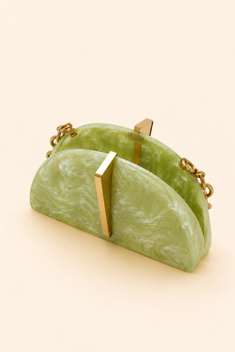 Verde Muse Clutch Bag - Green