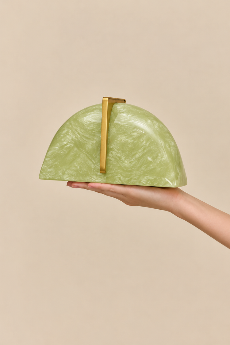 Verde Muse Clutch Bag - Green