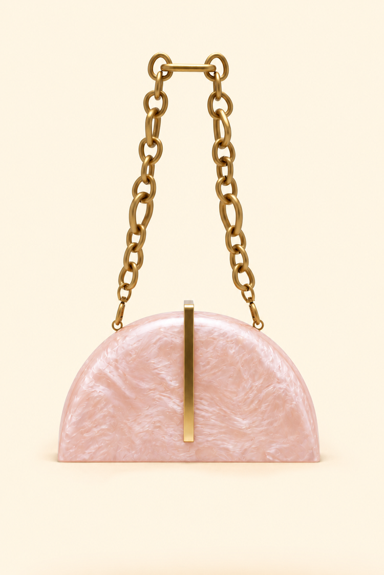 Lune Rose Clutch Bag - Pink