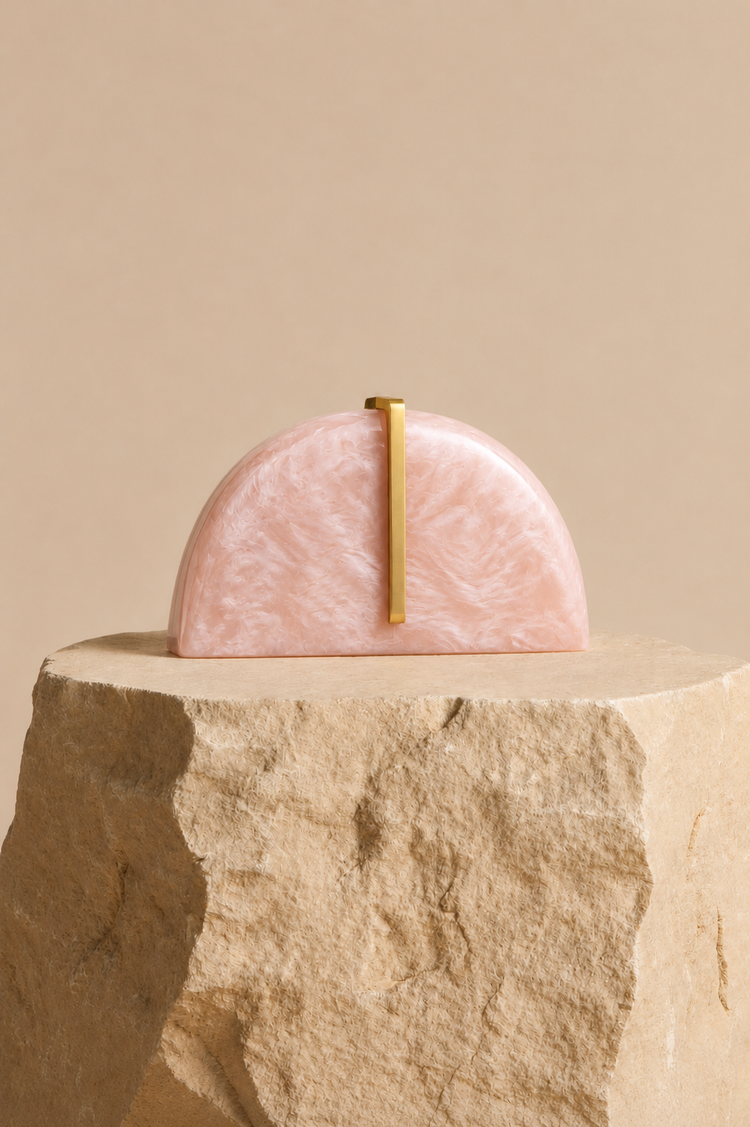 Lune Rose Clutch Bag - Pink
