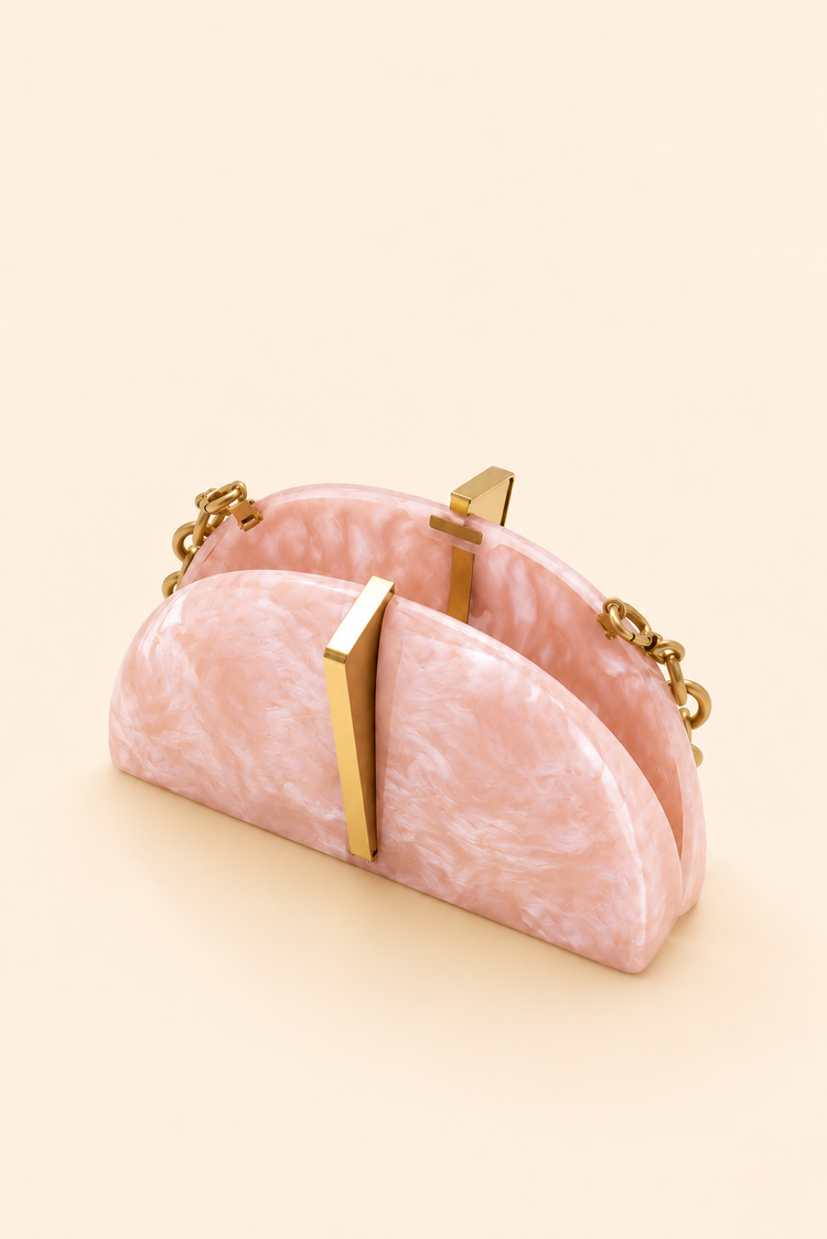 Lune Rose Clutch Bag - Pink