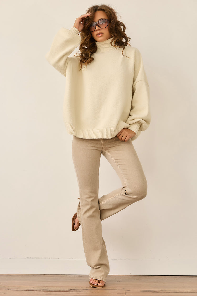 Aftersun Knit Sweater - Cream for women
