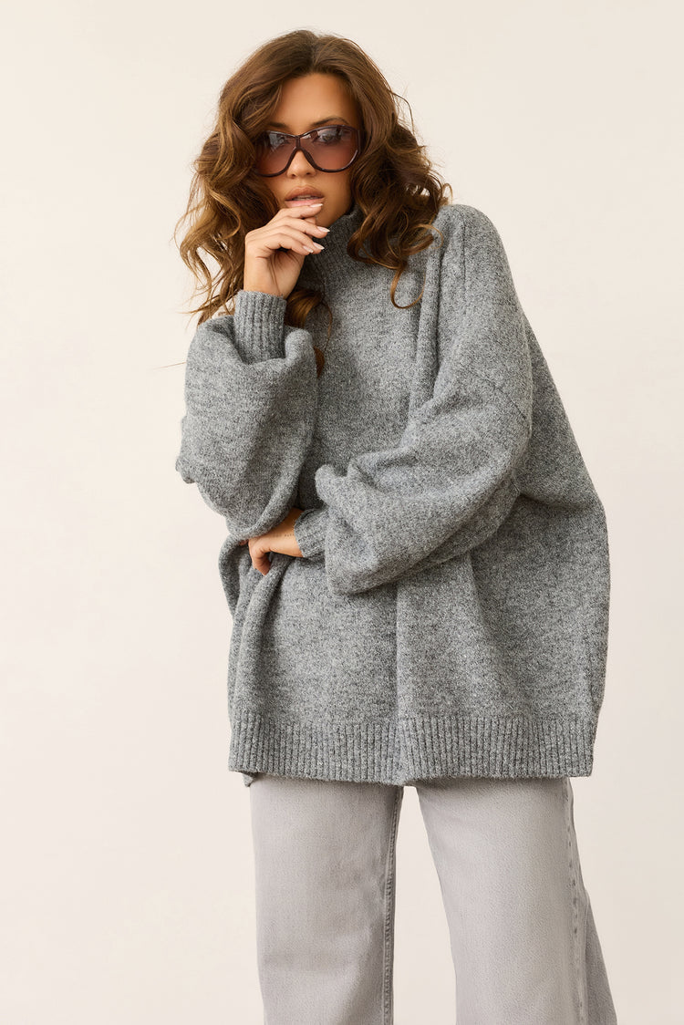 Aftersun Knit Sweater - Grey for women