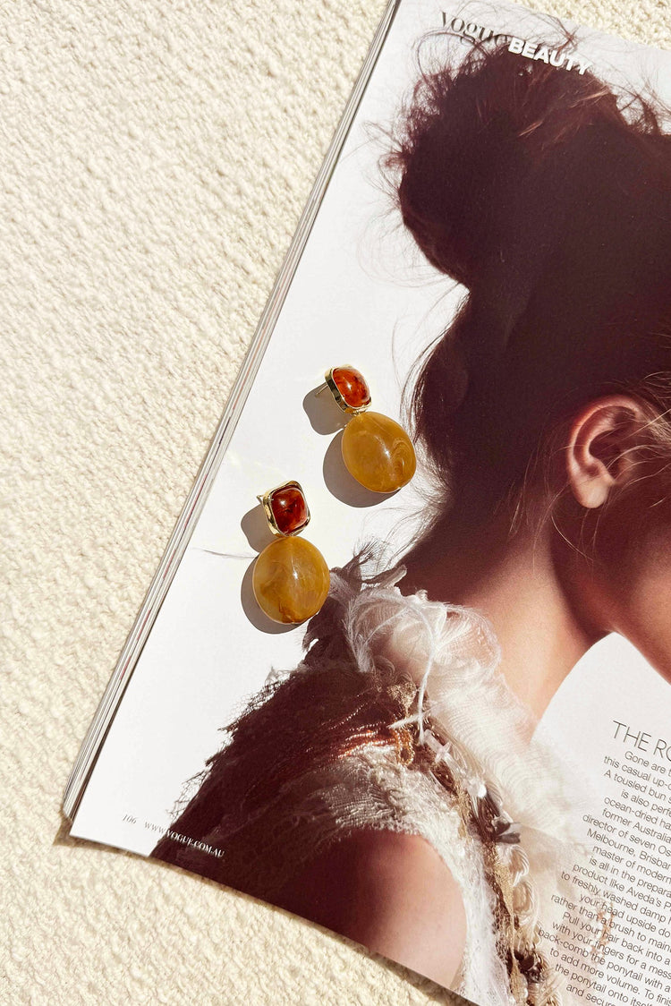 Amber Dusk Earrings - Brown for women
