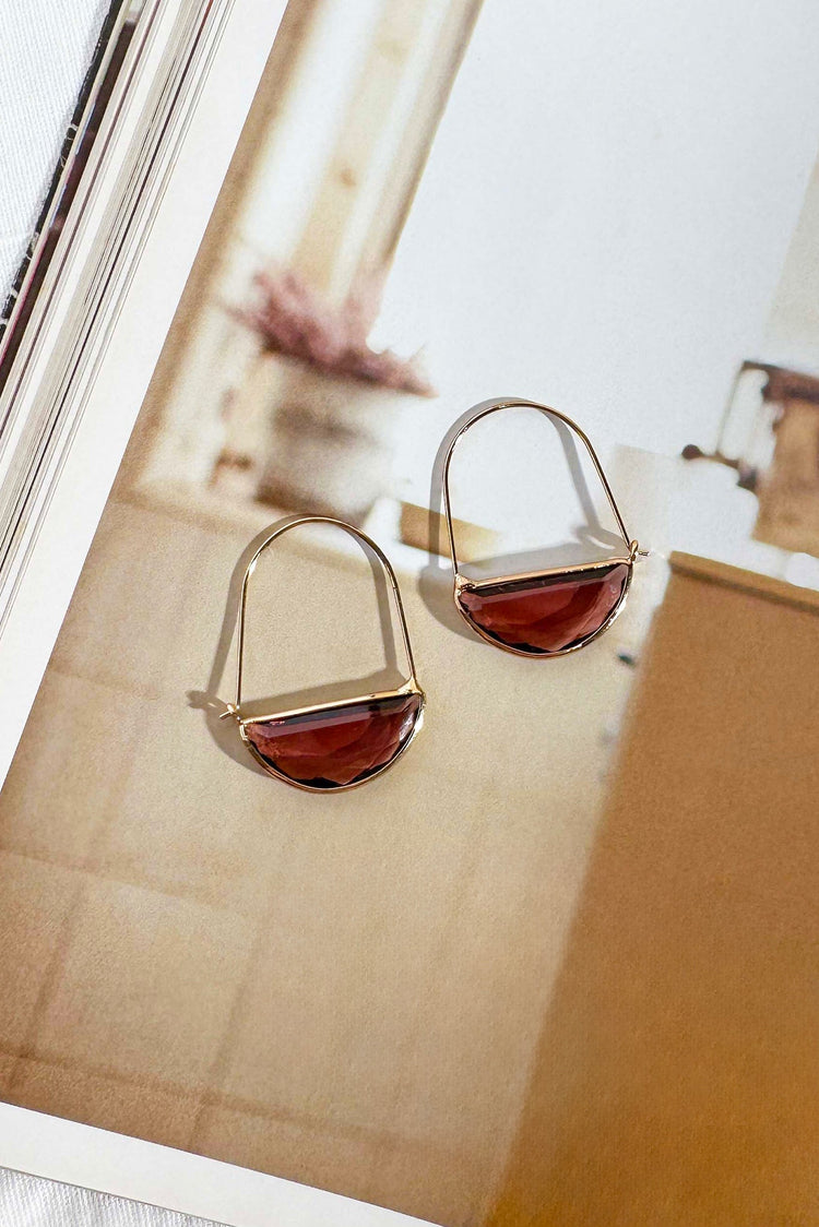 Amber Tide Earrings - Wine for women