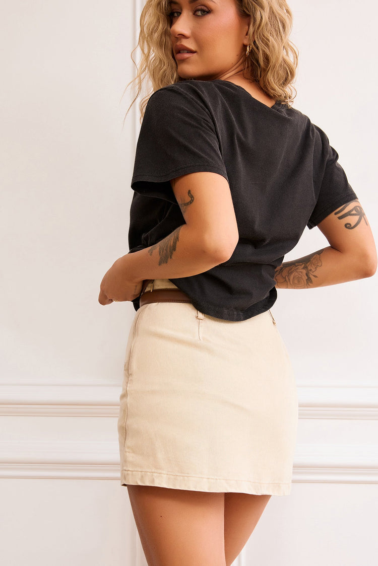 Anders Tee - Washed Black for women