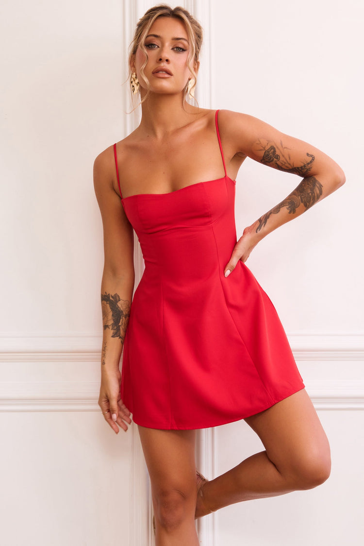 Aster Mini Dress - Red for women