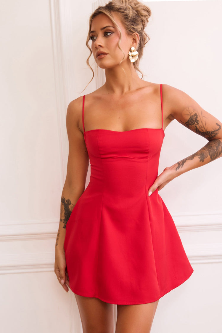 Aster Mini Dress - Red for women