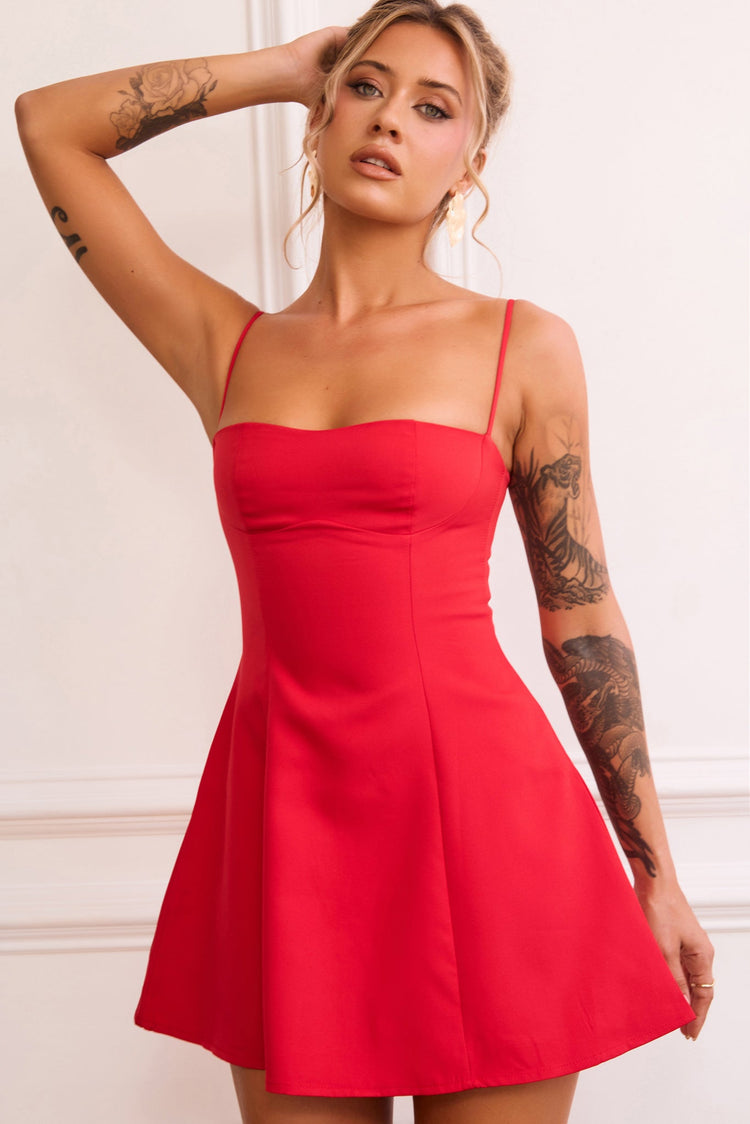 Aster Mini Dress - Red for women