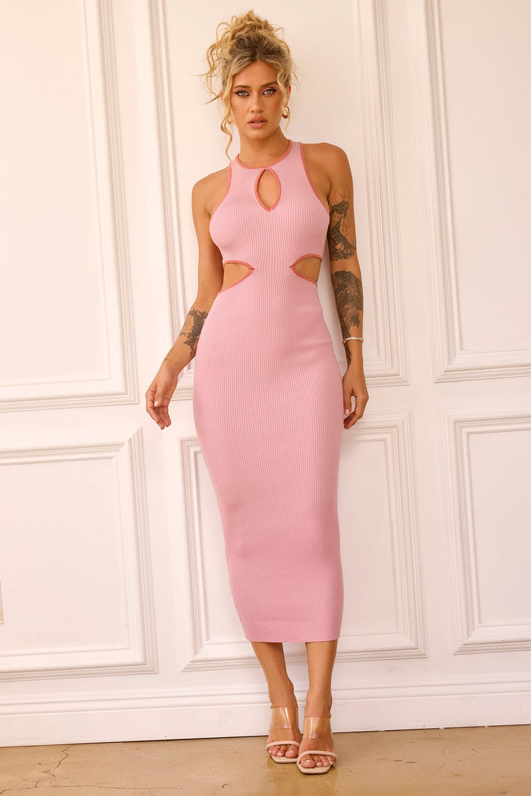 At First Sight Midi Dress - Blush for women