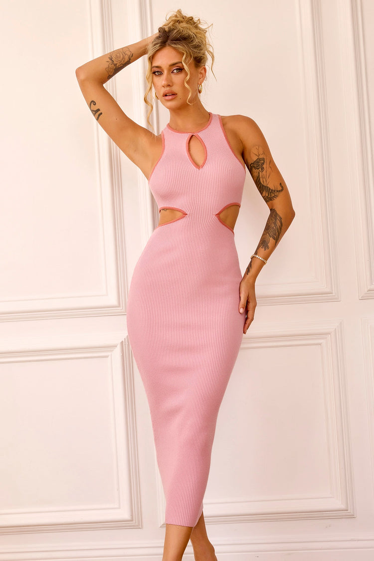 At First Sight Midi Dress - Blush for women
