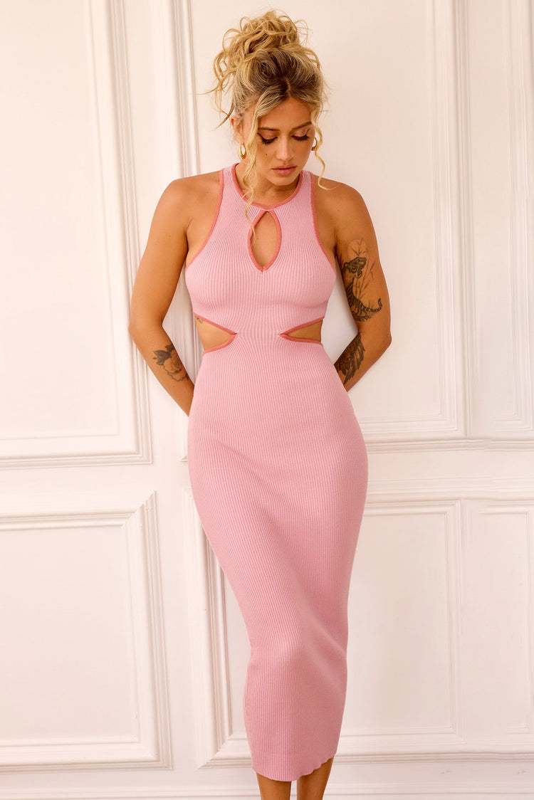 At First Sight Midi Dress - Blush for women
