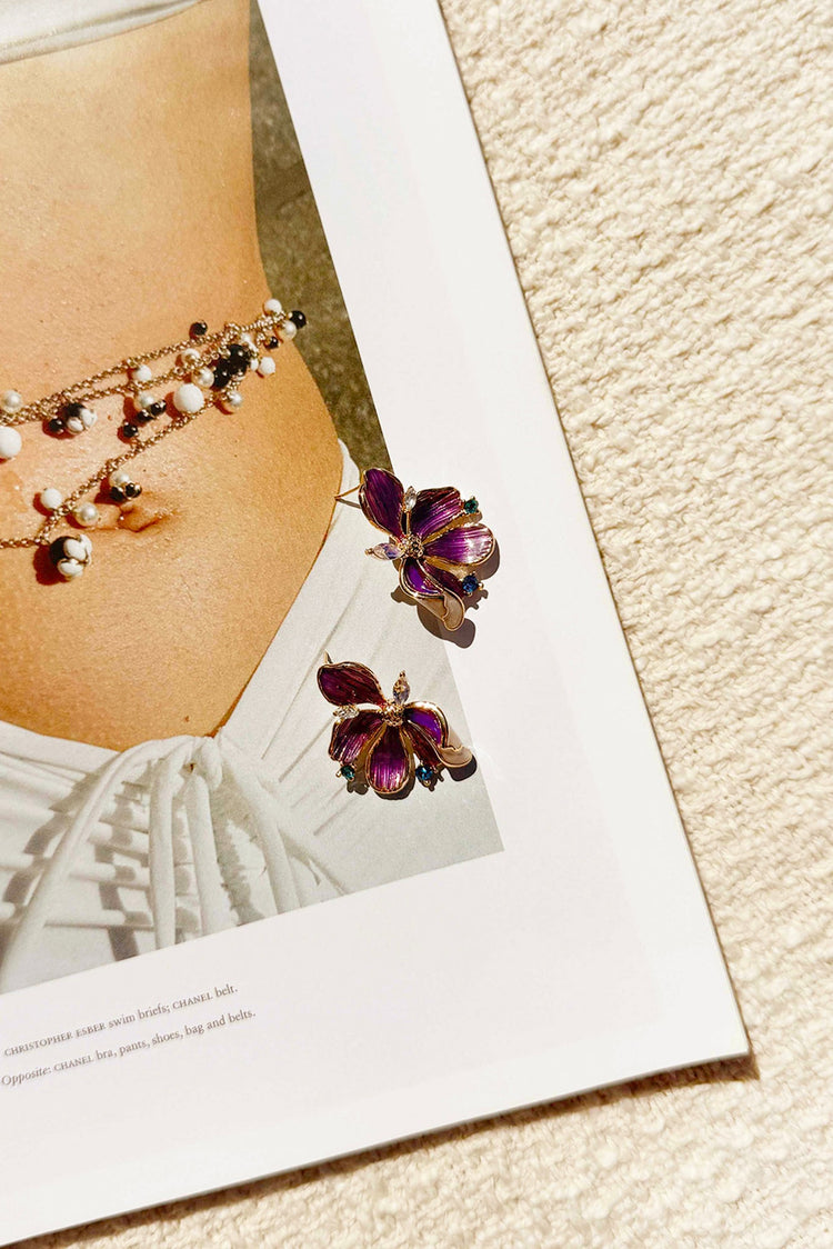 Aurora Garden Earrings - Purple for women