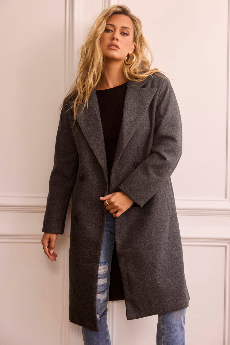 Beautiful Escape Coat - Charcoal for women