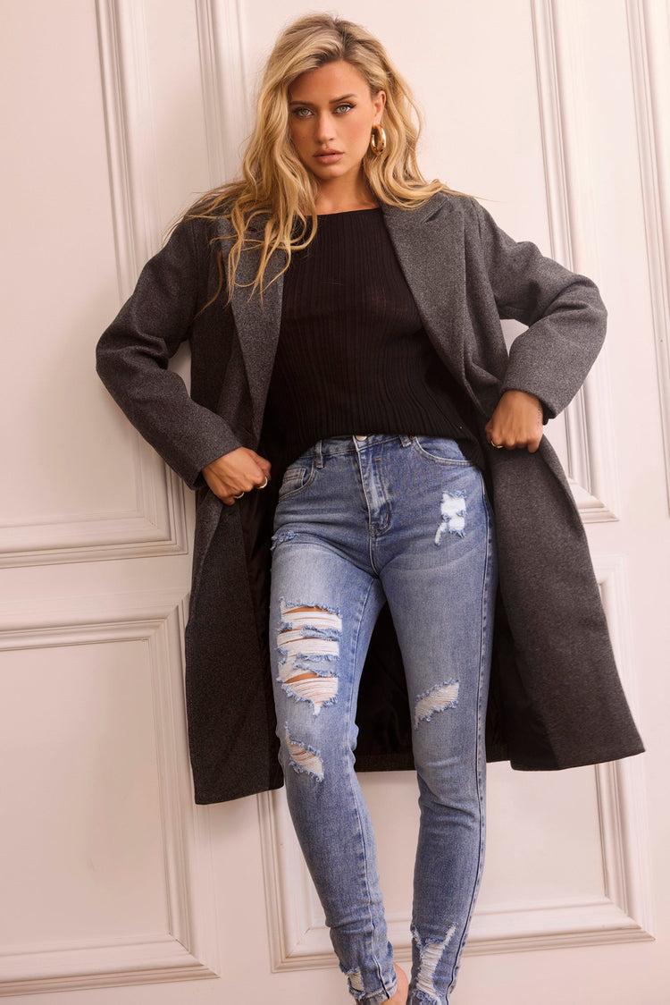 Beautiful Escape Coat - Charcoal for women