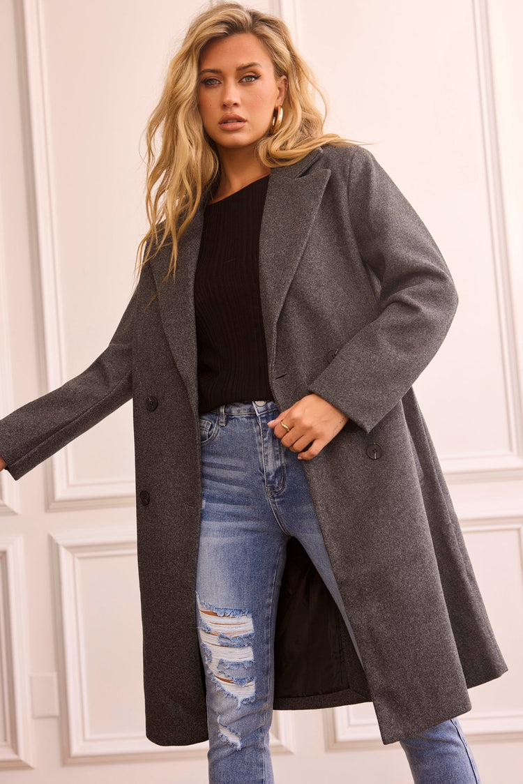 Beautiful Escape Coat - Charcoal for women