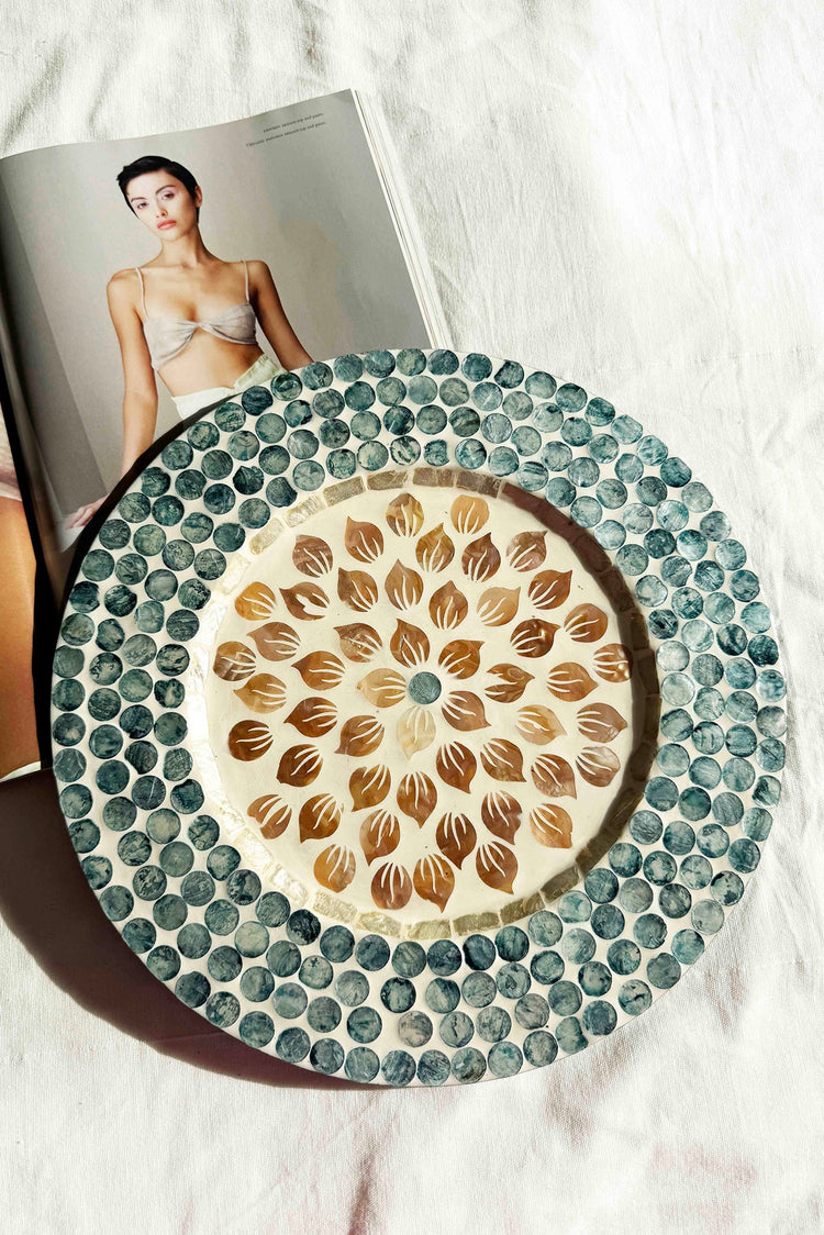 Beholder Of Wisdom Decorative Plate - Blue for women