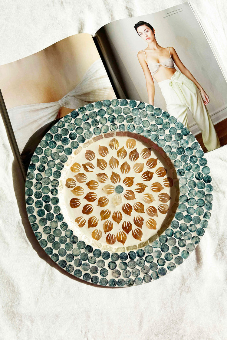 Beholder Of Wisdom Decorative Plate - Blue for women