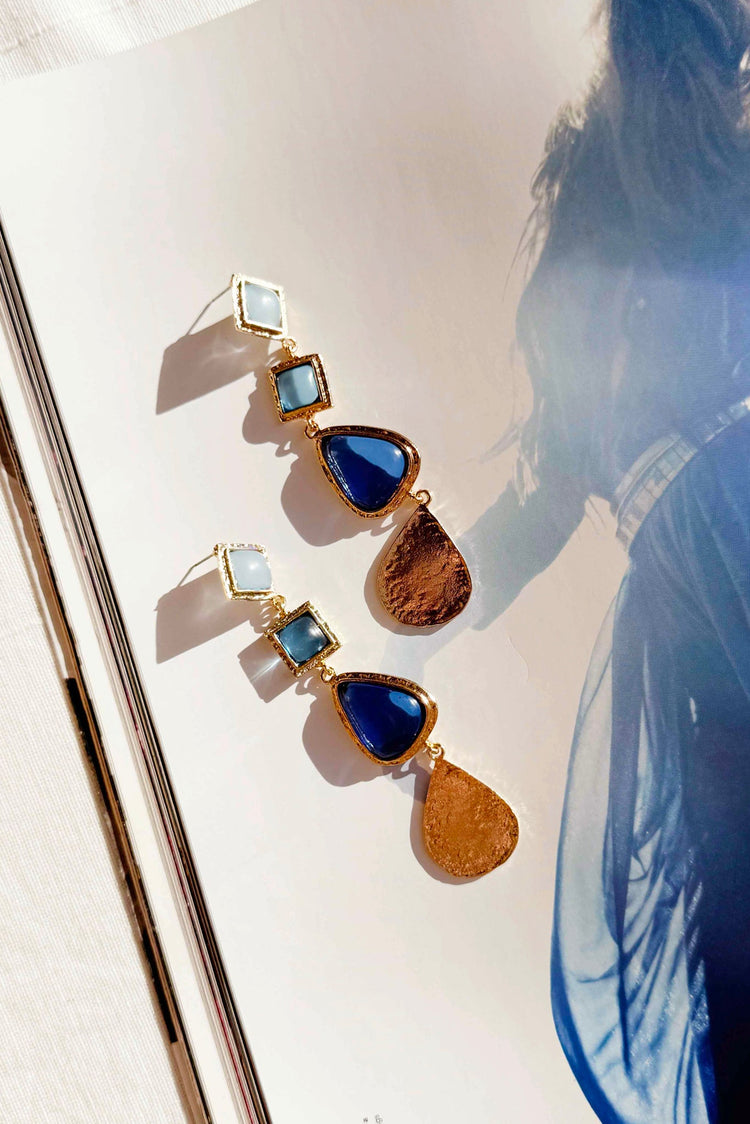 Best In Night Earrings - Blue for women